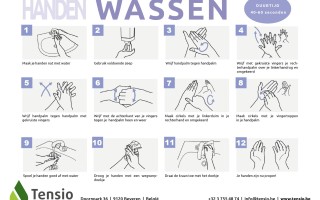 Instructiebord: Handen wassen